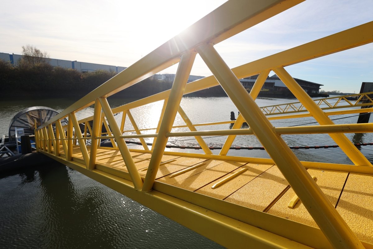 YELLOW GRP Anti-Slip Panel Sheets | Heavy-Duty, Non-Slip Flooring | Weather & Corrosion Resistant - Slips Away - GRP Anti Slip Panels - YELLOW GRP SHEET 1.2m x 1.2m -