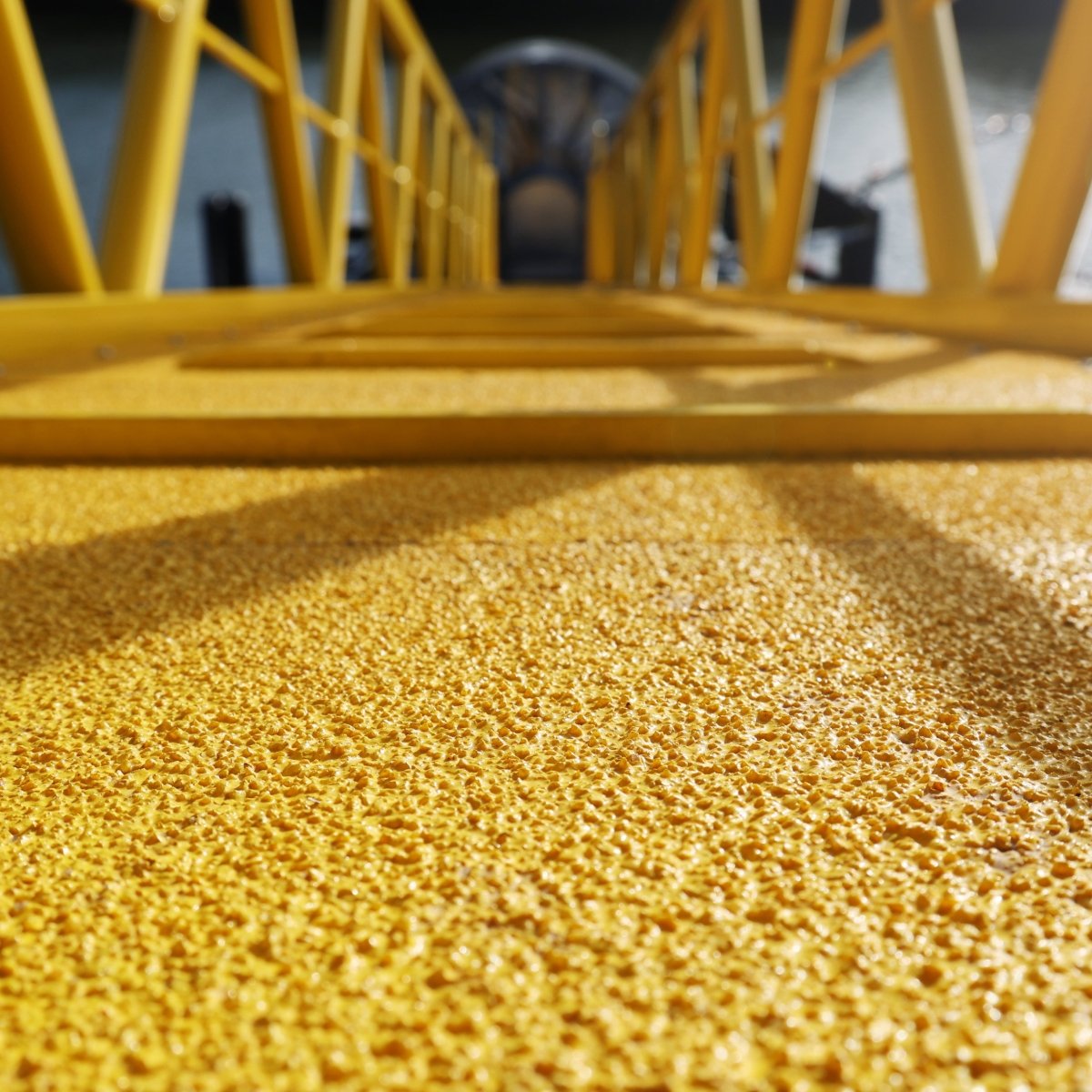 YELLOW GRP Anti-Slip Panel Sheets | Heavy-Duty, Non-Slip Flooring | Weather & Corrosion Resistant - Slips Away - GRP Anti Slip Panels - YELLOW GRP SHEET 1.2m x 1.2m -