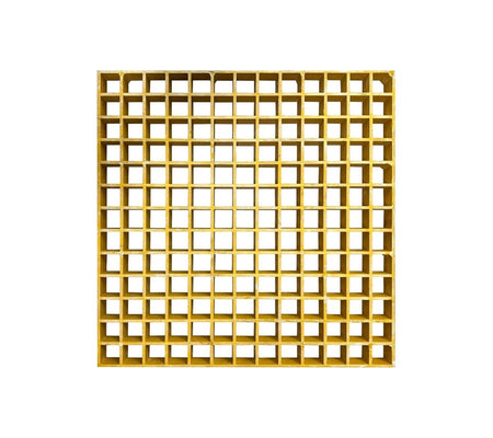 Yellow GRP Open Mesh Grating Panels – Anti - Slip & Corrosion - Resistant for Walkways & Platforms - Slips Away - GRP MESH GRATING - YLW GRP MESH 2000x1000x25 - 