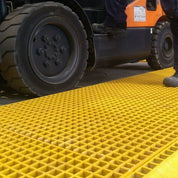 Yellow GRP Open Mesh Grating Panels – Anti - Slip & Corrosion - Resistant for Walkways & Platforms - Slips Away - GRP MESH GRATING - YLW GRP MESH 2000x1000x25 - 