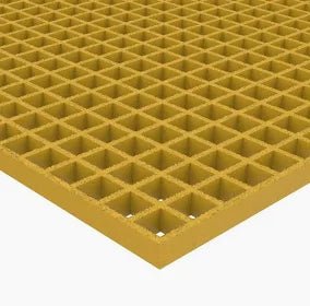 Yellow GRP Open Mesh Grating Panels – Anti - Slip & Corrosion - Resistant for Walkways & Platforms - Slips Away - GRP MESH GRATING - YLW GRP MESH 2000x1000x25 - 