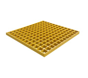 Yellow GRP Open Mesh Grating Panels – Anti - Slip & Corrosion - Resistant for Walkways & Platforms - Slips Away - GRP MESH GRATING - YLW GRP MESH 2000x1000x25 - 