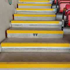 Yellow GRP Stair Nosings – Heavy - Duty Anti - Slip Safety Tread - Non - Slip Step Edge Protection 30mm x 70mm - Slips Away - SN0216YL. - 
