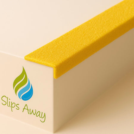 Yellow GRP Stair Nosings – Heavy - Duty Anti - Slip Safety Tread - Non - Slip Step Edge Protection 30mm x 70mm - Slips Away - SN0216YL. - 