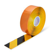 Yellow/Black Aisle Marking Tape – Heavy - Duty Floor Line Marking for Warehouses & Industrial Safety - Slips Away - Anti slip tape - BLK/YLW/permstripe - H6901D 75mm - 