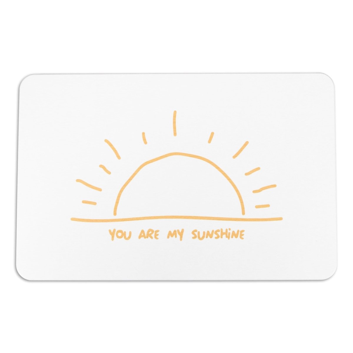 You Are My Sunshine Bathmat - Retro Sunburst Bath Mat - Sunrays Hippie Bath Mat - Bohemian Bath Rug - White Stone Non Slip Bath Mat -39X60Cm - Slips Away - Bath mat - 1330596590 -