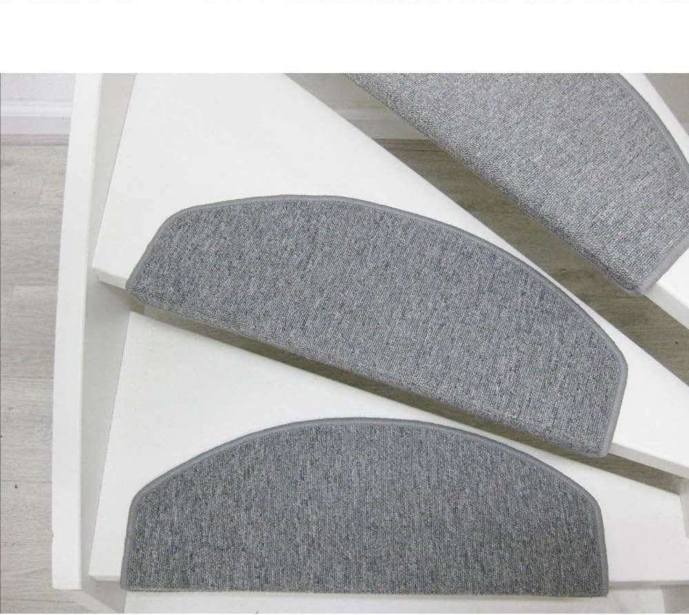 15-Pack Non-Slip Stair Treads: 24x65cm Grey Carpet Mats for Indoor Staircase, Step and Floor Protection - Slips Away - B07RWHQDCL -