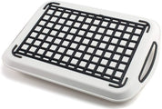 2x Set of Anti-Slip Rectangular Plastic Dinner/Drinks Serving Tray - Slips Away - ‎B07ZBLJ4FX -