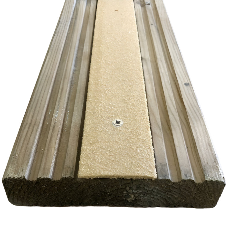 50mm Wide Non-Slip Anti-Skid Decking Strips - Safety and Style for Outdoor Space - BEIGE - Slips Away - -