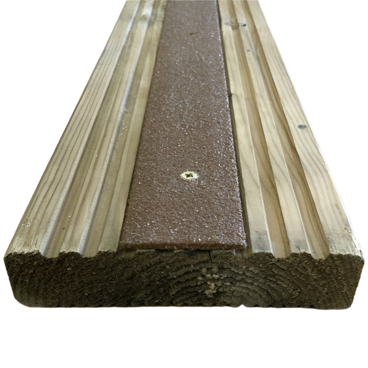 50mm Wide Non-Slip Anti-Skid Decking Strips - Safety and Style for Outdoor Space - BROWN - Slips Away - -