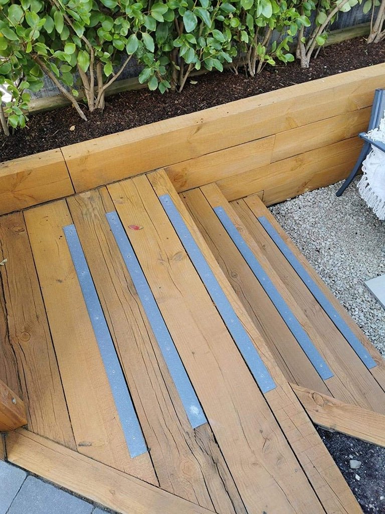 50mm Wide Non-Slip Anti-Skid Decking Strips - Safety and Style for Outdoor Space - GREY - Slips Away - -
