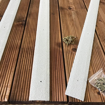 50mm Wide Non-Slip Anti-Skid Decking Strips - Safety and Style for Outdoor Space - GREY - Slips Away - -