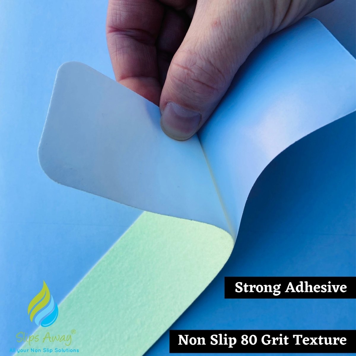 8 Pack Anti Slip Strips Luminous, Glow in the Dark Pre Cut Tape , 12" x 2" - Slips Away - SA044 -