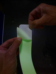 8 Pack Anti Slip Strips Luminous, Glow in the Dark Pre Cut Tape , 12" x 2" - Slips Away - SA044 -