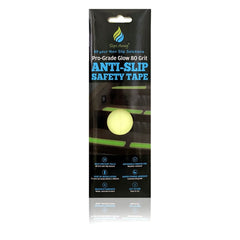 8 Pack Anti Slip Strips Luminous, Glow in the Dark Pre Cut Tape , 12" x 2" - Slips Away - SA044 -