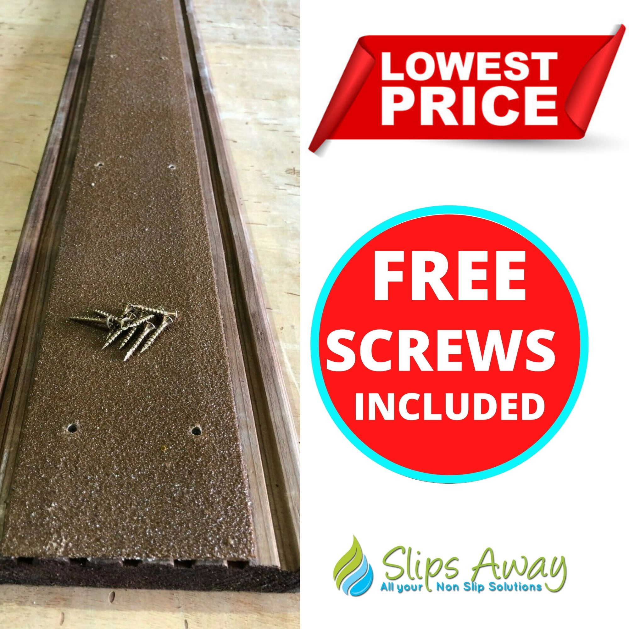 Brown decking strips anti slip