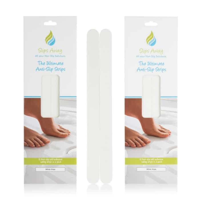 Anti Slip Bath & Shower Stickers – 16x White Strips - Slips Away - SA012 -