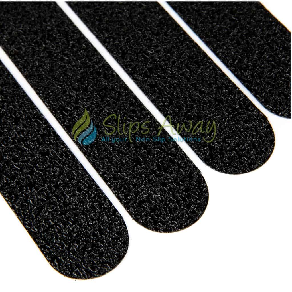 Anti Slip Bath & Shower Stickers – 8x Black Strips - Slips Away - SA011 -