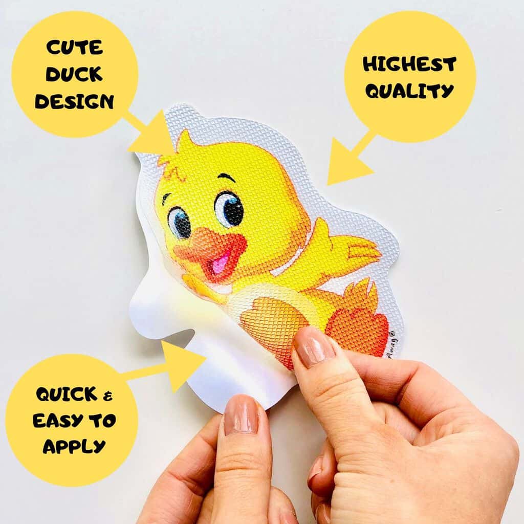 Anti Slip Kids Bath Stickers - Cute Duck ( 5x Pack ) - Slips Away - SA021 -