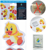 Anti Slip Kids Bath Stickers - Cute Duck ( 5x Pack ) - Slips Away - SA021 -