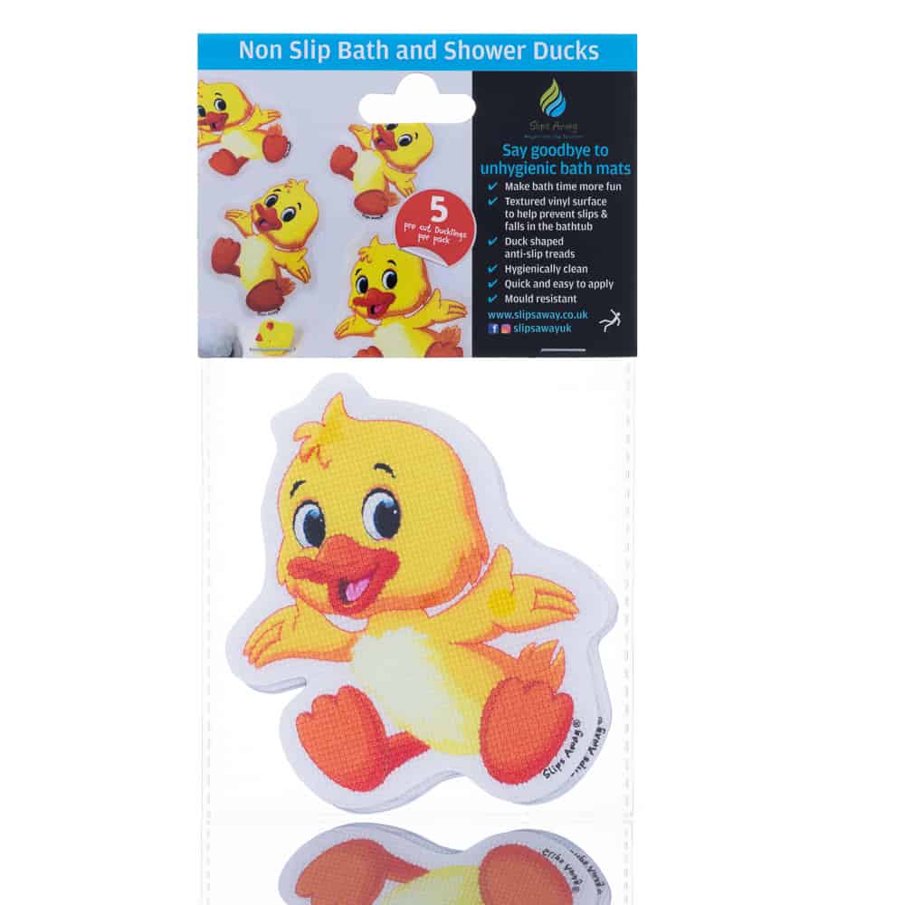 Anti Slip Kids Bath Stickers - Cute Duck ( 5x Pack ) - Slips Away - SA021 -