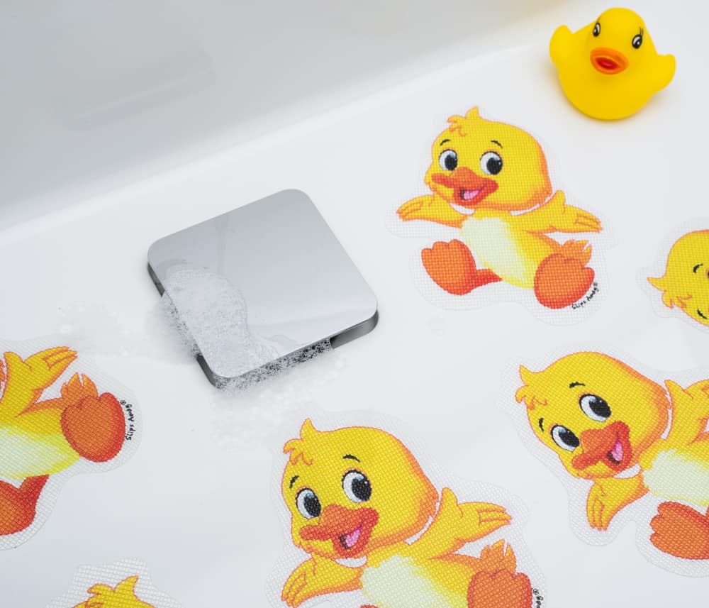 Anti Slip Kids Bath Stickers - Cute Duck ( 5x Pack ) - Slips Away - SA021 -