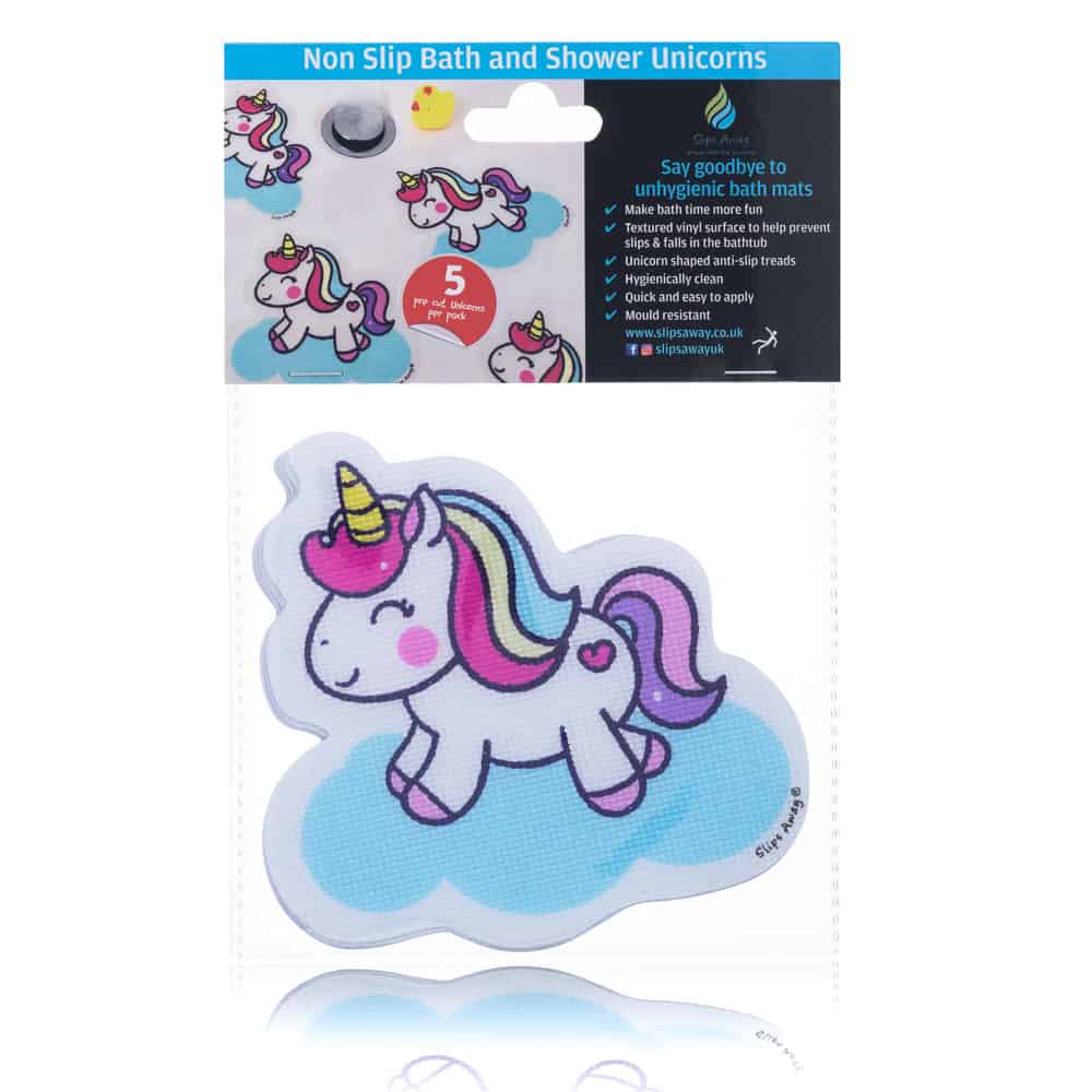 Anti Slip Kids Bath Stickers - Cute Unicorn ( 5x Pack ) - Slips Away - SA024 -