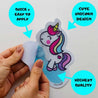 Anti Slip Kids Bath Stickers - Cute Unicorn ( 5x Pack ) - Slips Away - SA024 -