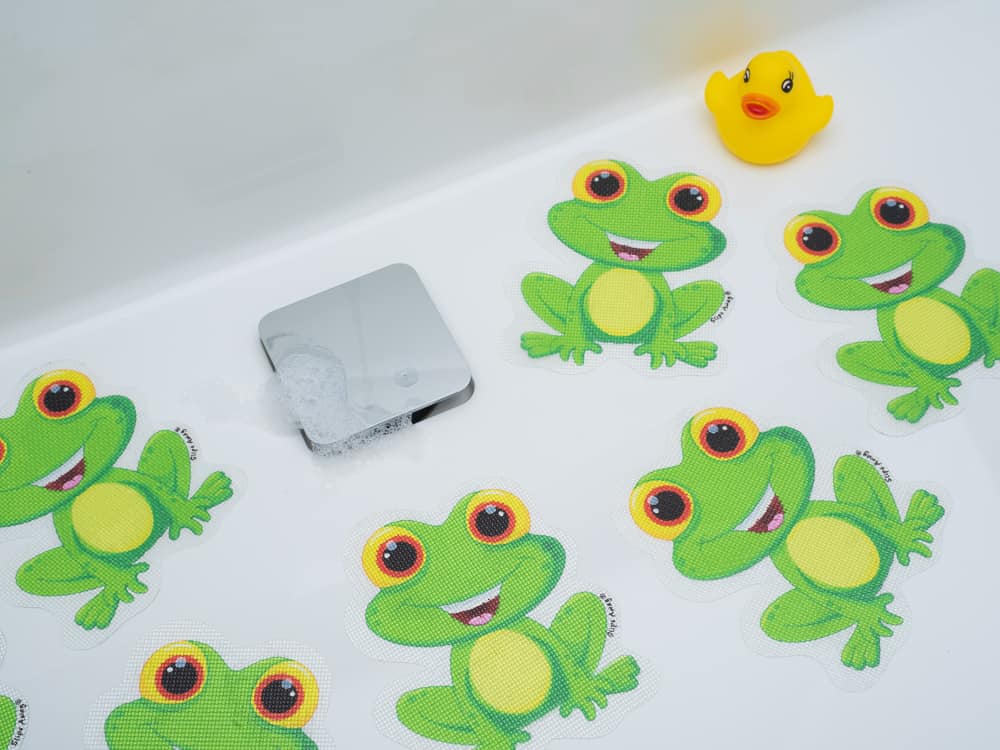 Anti Slip Kids Bath Stickers - Friendly Frog (5x Pack ) - Slips Away - SA022 -