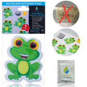 Anti Slip Kids Bath Stickers - Friendly Frog (5x Pack ) - Slips Away - SA022 -