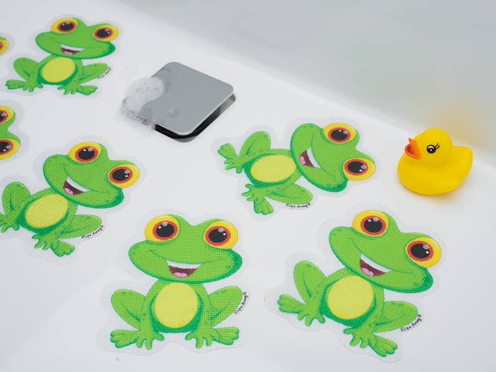 Anti Slip Kids Bath Stickers - Friendly Frog (5x Pack ) - Slips Away - SA022 -