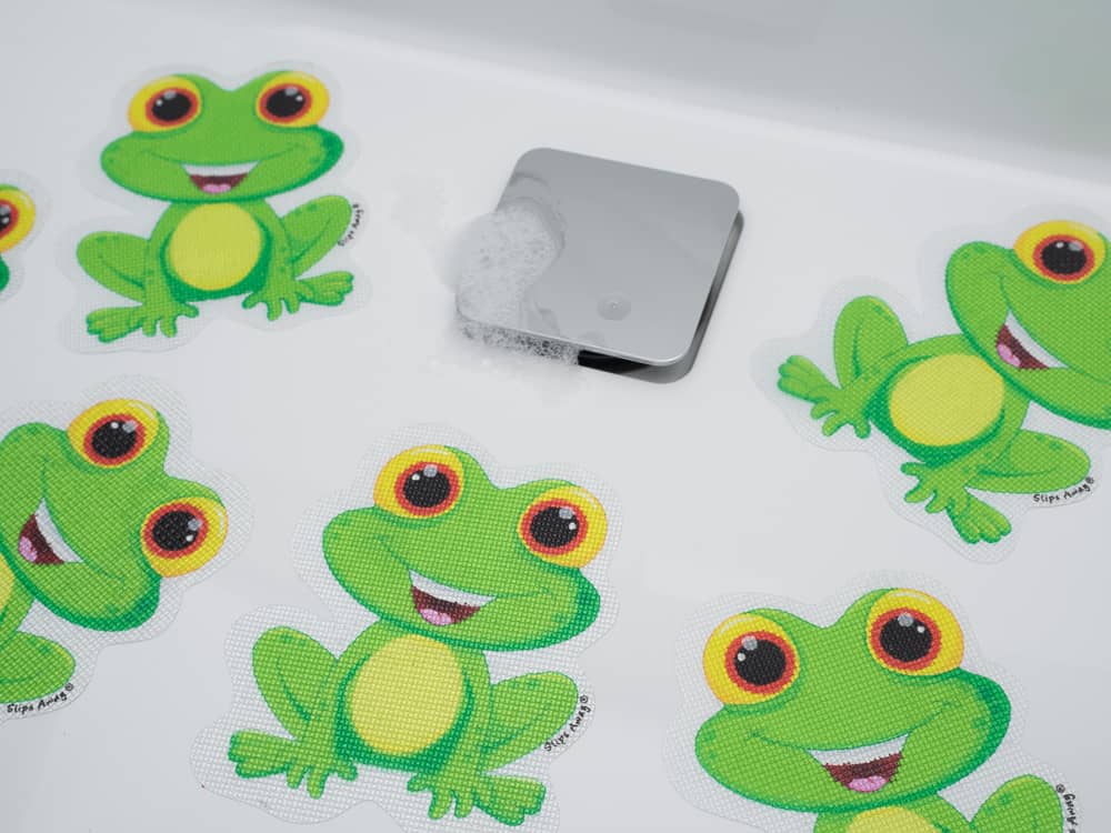 Anti Slip Kids Bath Stickers - Friendly Frog (5x Pack ) - Slips Away - SA022 -