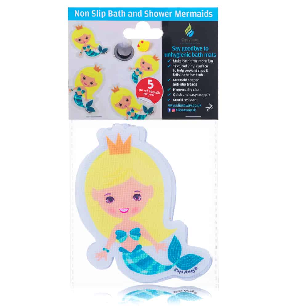 Anti Slip Kids Bath Stickers - Mermaid ( 5x Pack ) - Slips Away - SA020 -