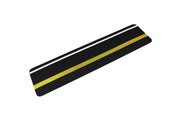 Anti Slip Pre Cut Tile Tread, Black & Yellow Stripe, 150mm x 610mm - Slips Away - H3412YUA-150mm-x-610mm-Reflective-and-Glow-in-the-Dark-Stripe-Tile -