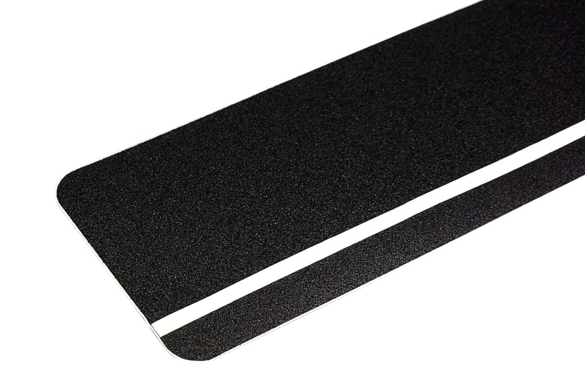 Anti Slip Pre Cut Tile Tread " Glow-in-the-Dark-Stripe " 150mm x 610mm - Slips Away - H3412XUA-150mm-x-610mm-Glow-in-the-Dark-Stripe-Floor-Tile- -