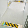 Anti Slip Pre Cut Tile Tread, Hazard Yellow & Black, 150mm x 610mm - Slips Away - SA090 -