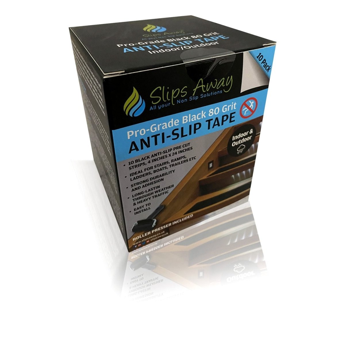 Anti Slip Tape in Black 15x Treads 24"x4" - Slips Away - SA036 -