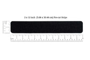 Anti Slip Tape Pre Cut Treads in Black 12" x 2 " 8x Pack - Slips Away - SA027 -