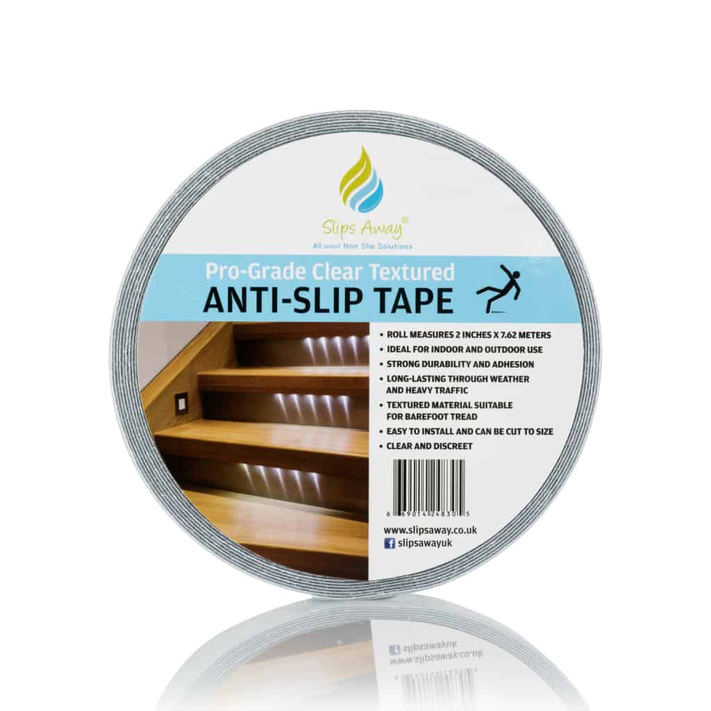 Anti Slip Tape Roll Textured Vinyl - Clear 7.62m - Slips Away - SA031 -