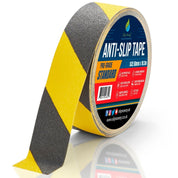 Hazard Yellow Black Non Slip Tape Rolls Standard Grade - Slips Away - Non slip tape - 50mm x 18.3m