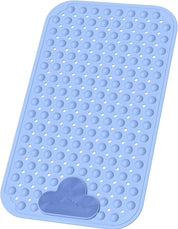 Bath Mat Non Slip Anti Mould with Foot Scrubber 70 x 40cm TPE Material Shower Mat