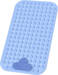 Bath Mat Non Slip Anti Mould with Foot Scrubber 70 x 40cm TPE Material Shower Mat