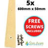 Beige Non Slip Decking Strips - Slips Away - decking strip beige 600mm x 50mm 5x pack -