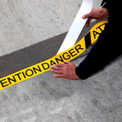 Black and Yellow Attention Danger Anti-Slip Tape ( 75mm x 18.3mm ) - Slips Away - H3447 Chemical Resistant Standard Safety-Grip -
