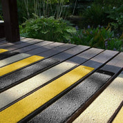 Black Extra Wide Anti Slip Decking Strips - Slips Away - wide decking strip black 600mm x 90mm -