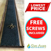 Black Extra Wide Anti Slip Decking Strips - Slips Away - wide decking strip black 600mm x 90mm -