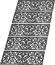 Black Rubber Stair Tread Covers - 75 x 25 cm, Non-Slip, Waterproof Mats for Indoor and Outdoor Stairs x 5 Pack - Slips Away - B08JZ66CW5 -