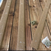 Brown Non Slip Decking Strips - Slips Away - decking strip brown 600mm x 50mm -