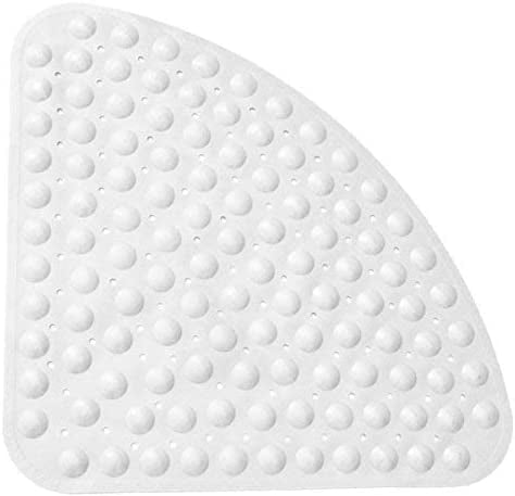 Corner Shower Mat Anti-slip Quadrant - Anti-Bacterial Suction Mat for Shower or Tub 54x54CM,