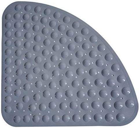 Corner Shower Mat Anti-slip Quadrant - Anti-Bacterial Suction Mat for Shower or Tub 54x54CM,